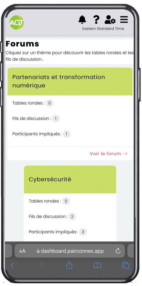 Forums de discussion mobile