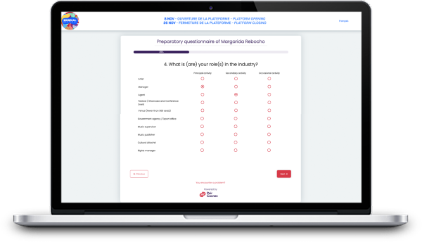 Matchmaking questionnaire laptop